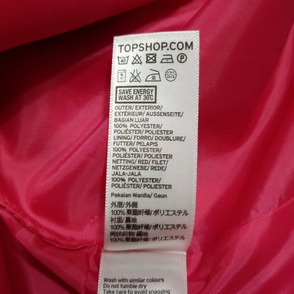 NWT Topshop front cross hot pink mini dress - Picture 6 of 8